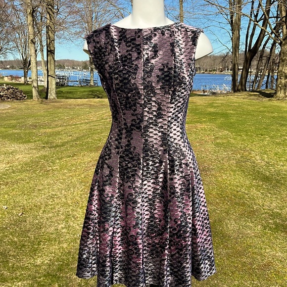 Gabby Skye striking fit & flare velvet dress 10 - Picture 2 of 14